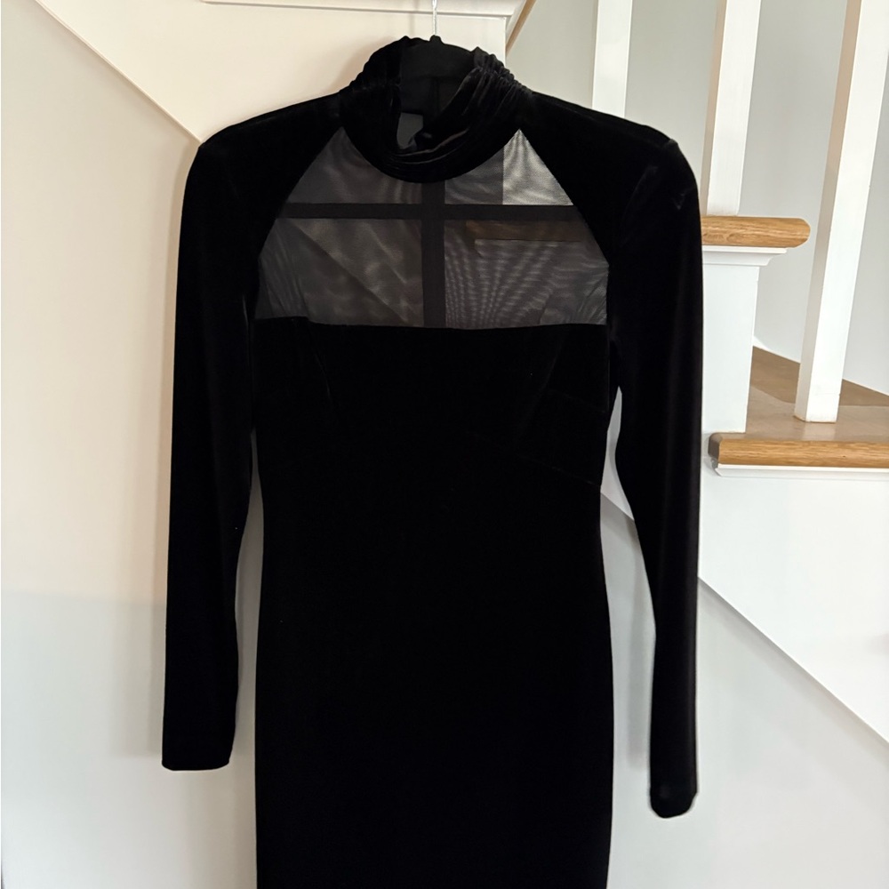 Elegant Black Velvet Dress